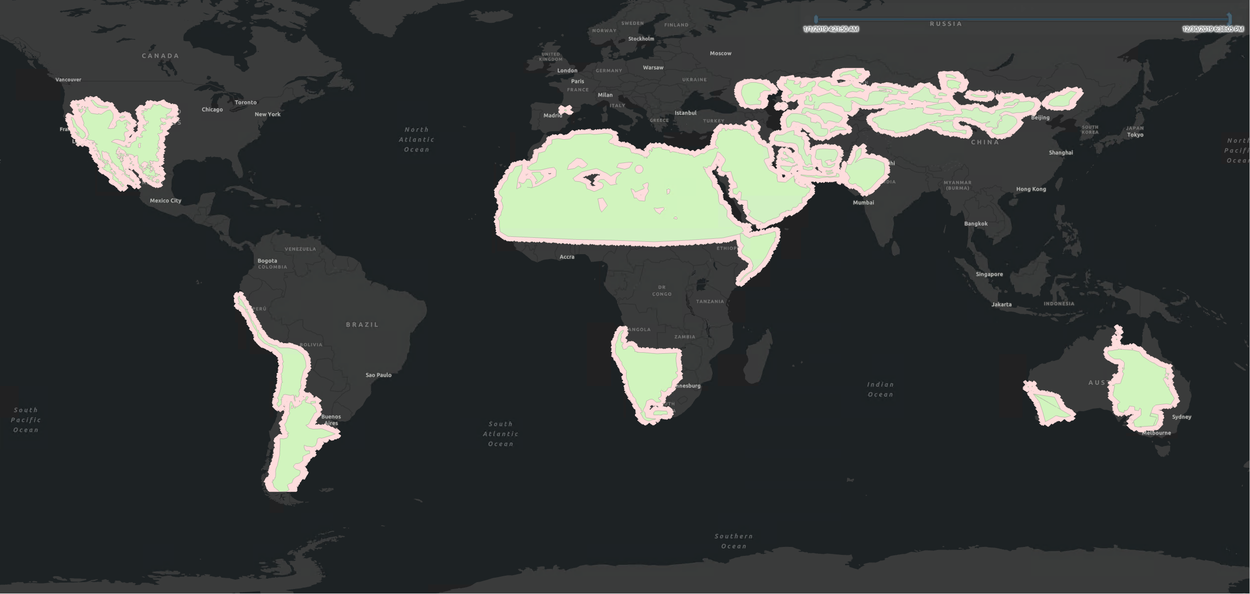 emit regions of data