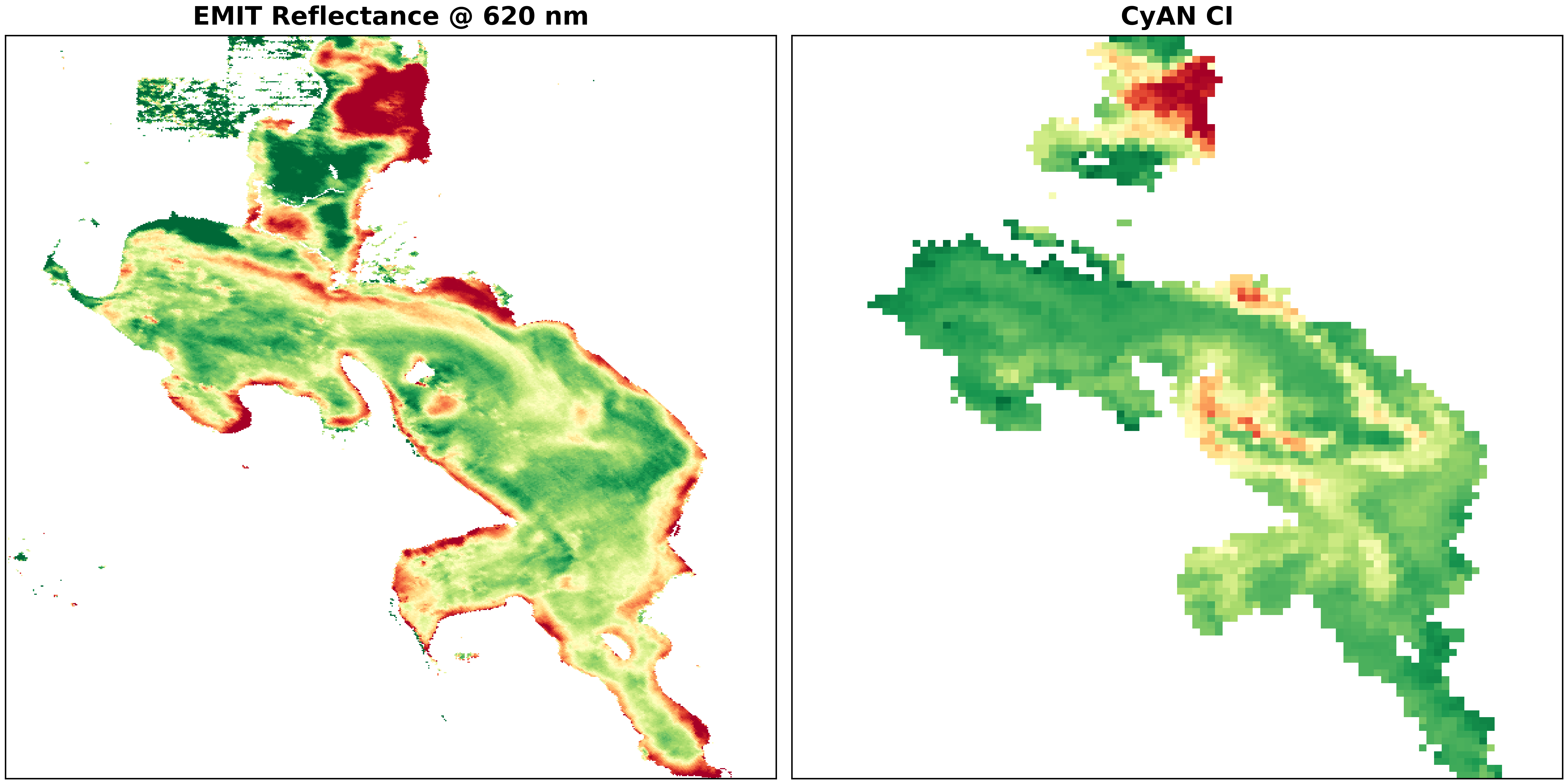 EMIT data of an algal bloom