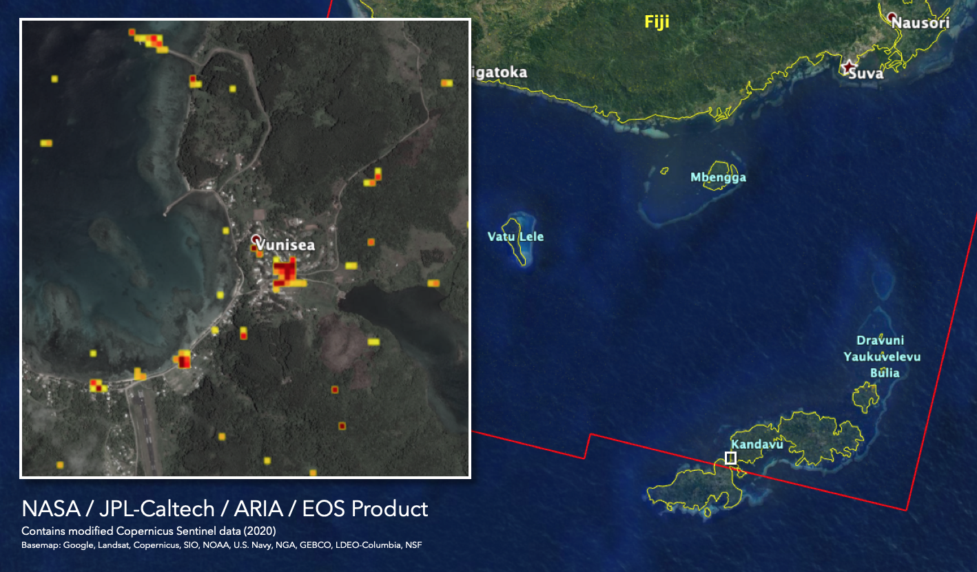 ARIA maps of Cyclone Harold