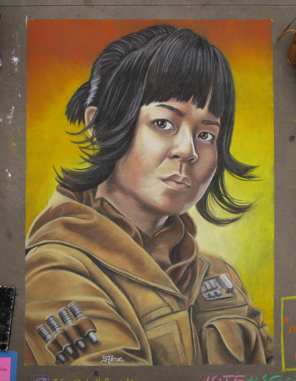 Sarah Flores street painting Star Wars