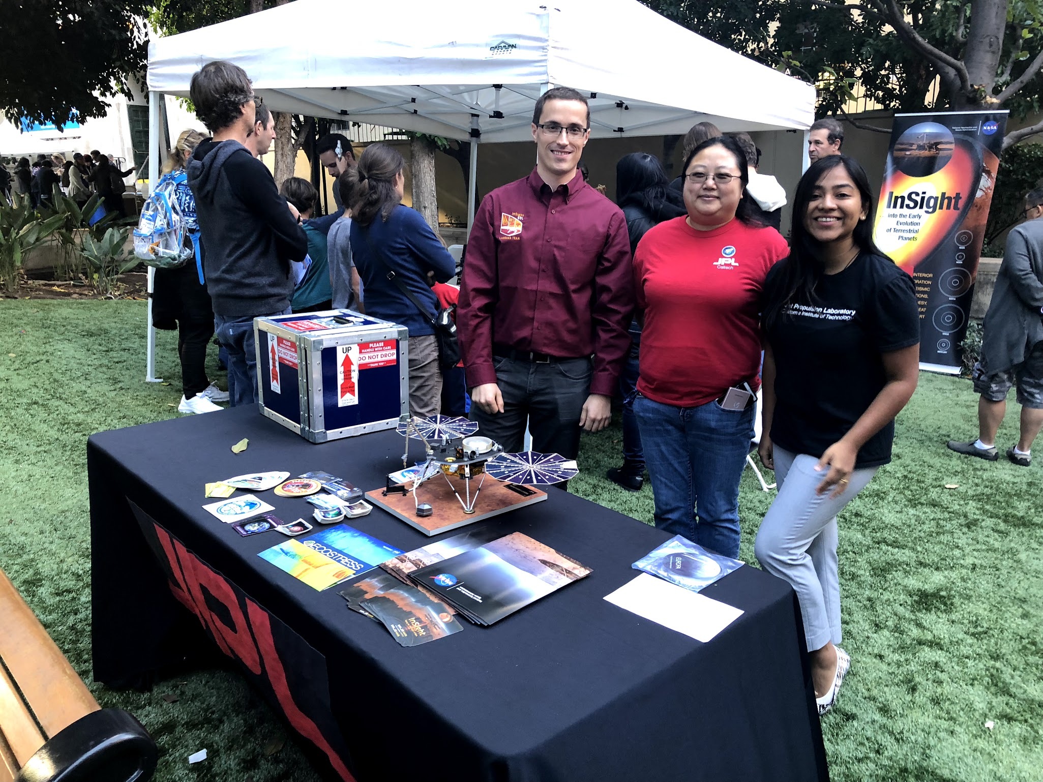 Lan doing outreach in downtown Los Angeles