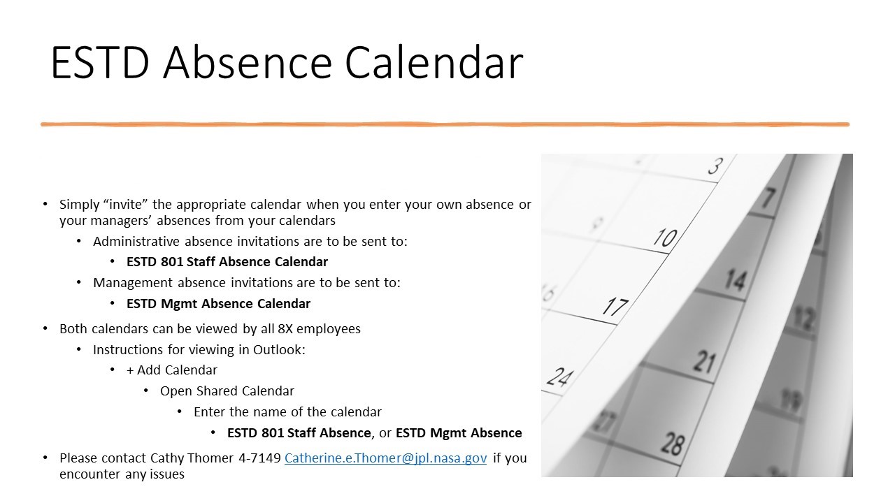 absence calendar graphic